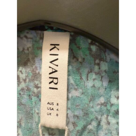 Kivari Acacia Long Sleeve Maxi Dress- Blue Ditzy Spring summer Dress size 4 NWT - Picture 7 of 8